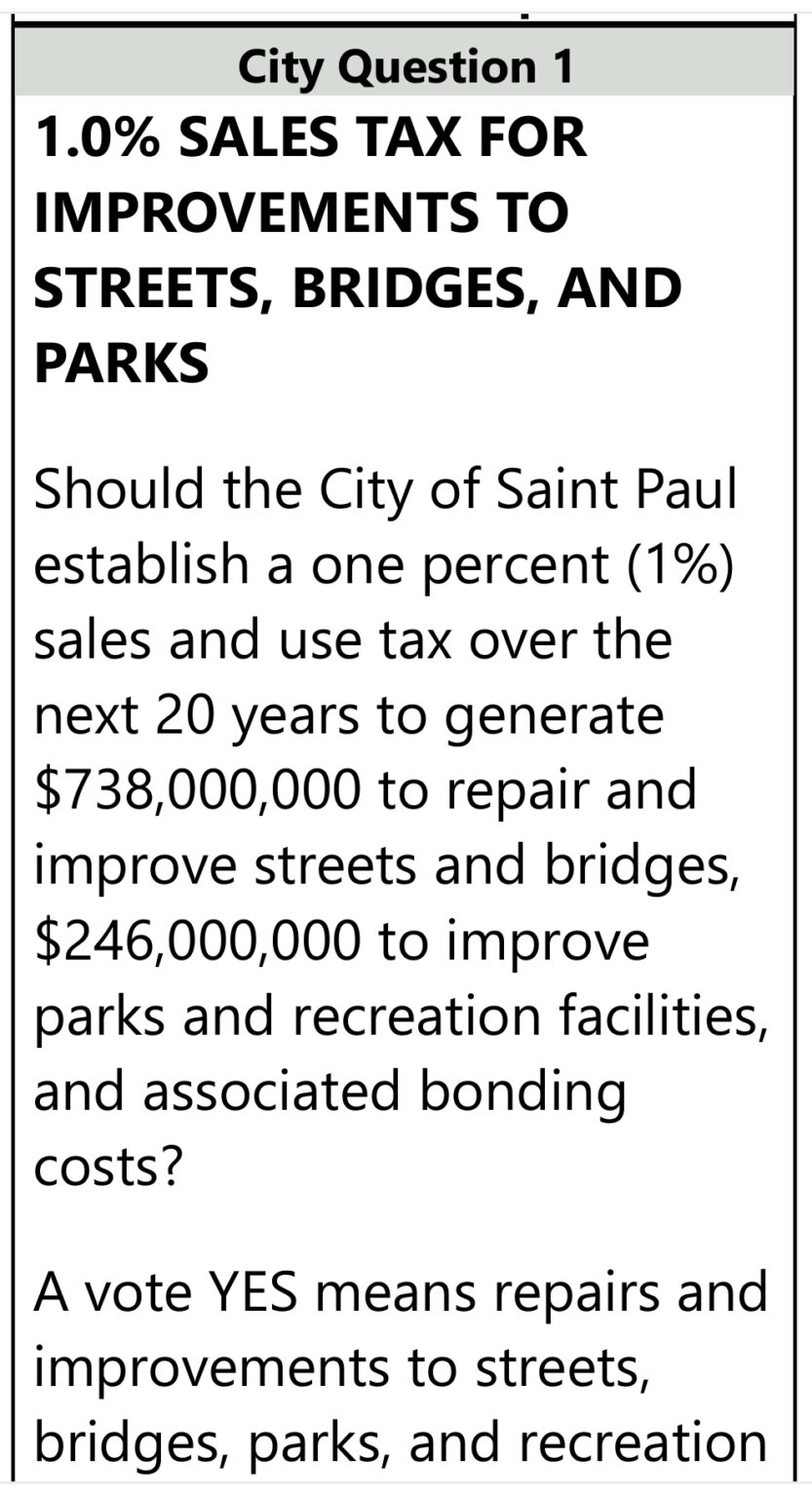 1 sales tax increase on this year’s ballot Community Reporter