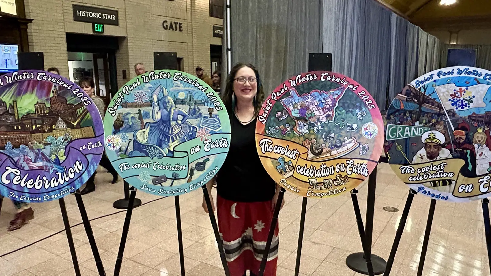 West 7th Artist Designs 2025 Winter Carnival Buttons