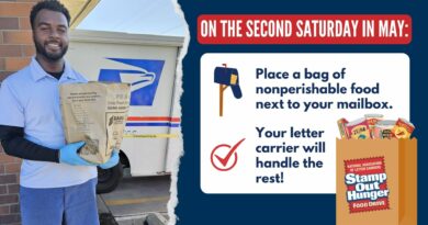 Stamp out hunger takes place the second Saturday in May each year.