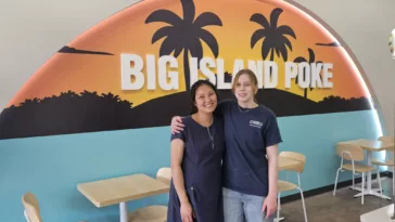 Big Island Poke owners Jenii Phu (left) and Hailey Erickson are offering up quick, fresh, affordable and healthy options to fast food. Credit: Damian Goebel