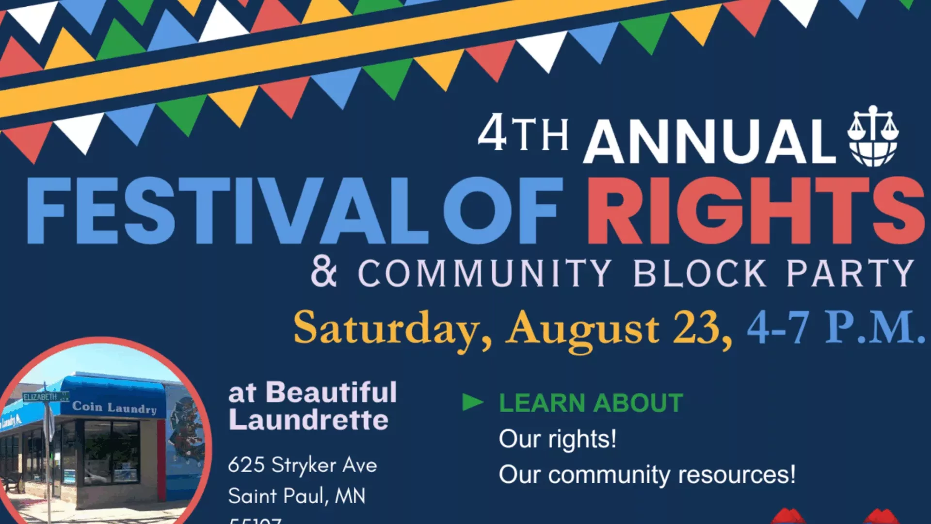 4th Annual Festival of Rights & Community Block Party. August 23, 2025.