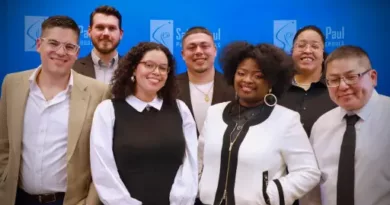 St. Paul Board of Education Members (front row, from left) Yusef Carrillo, Halla Henderson, Erica Valliant, Jim Vue, (back row) Uriah Ward, Carlo Franco and Chauntyll Allen.