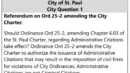 Ballot Question whether to approve Administrative Citations in the 2025 election.