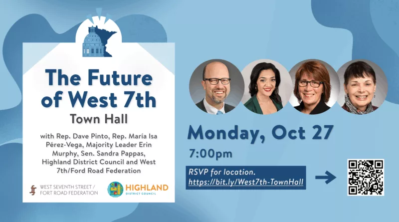 Future of West 7th Town Hall will feature Dave Pinto, Maria Isa Perez-Vega, Erin Murphy and Sandy Pappas October 27 at the North Garden Theater.