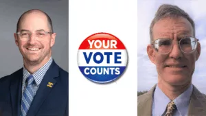 Administrative Citations are on the 2025 ballot, with support being organized by Matt Privratsky, left, and opposition lead by Peter Butler, right.