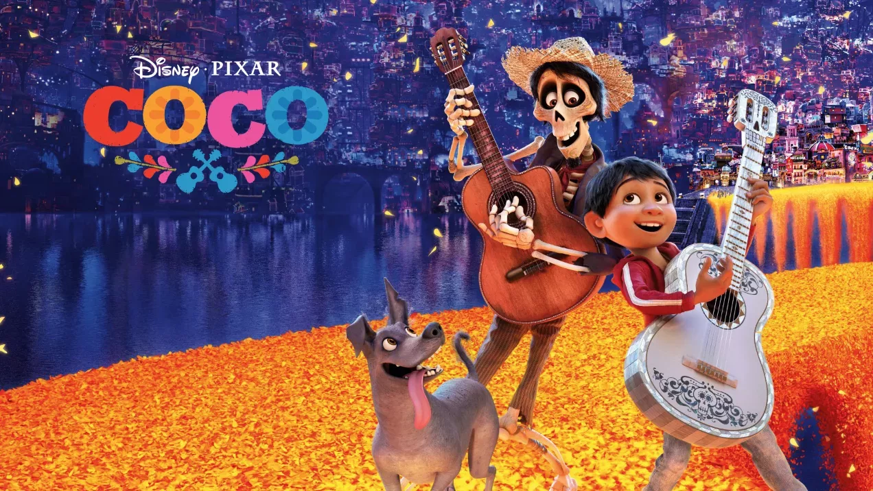 Image of Miguel, Hector and Dante from the Disney film Coco