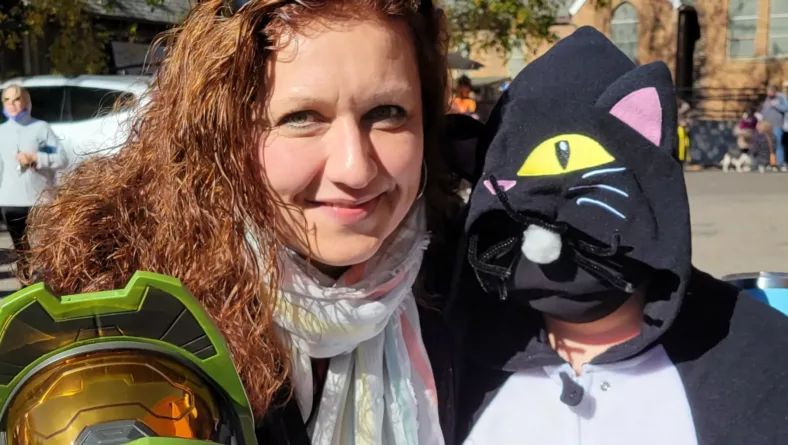 Trick or Treaters at the Trunks and Treats Harvest Festival.