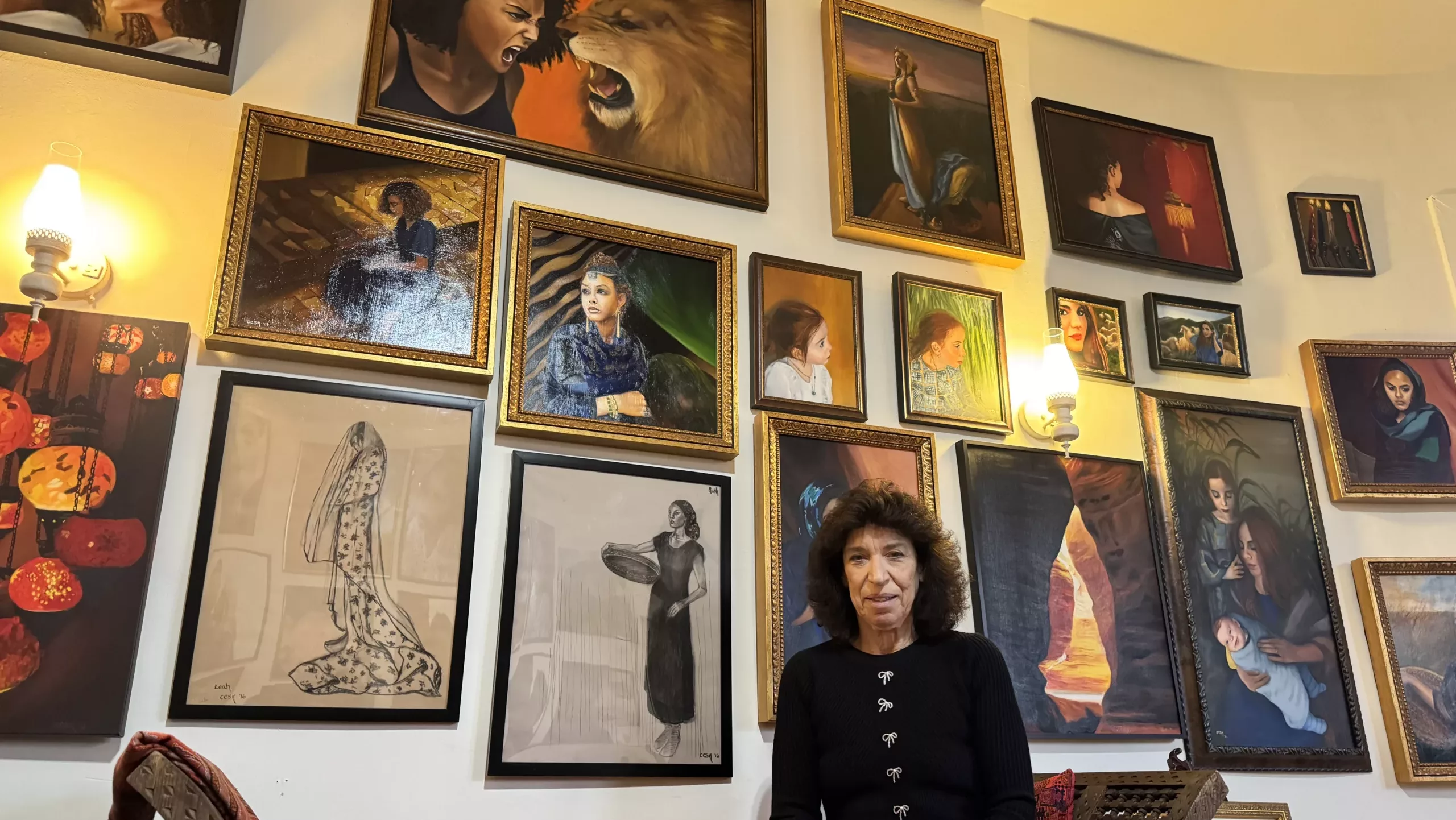 Carolyn Kleinberger in her gallery located in the Chauncy Griggs Mansion on Summit Ave. Credit: Korinne Dennis