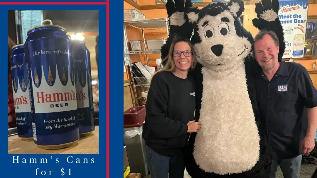 Hamms Bear at Skinners, December 9, 6:00-7:00 p.m. Skinner’s Pub and Eatery.