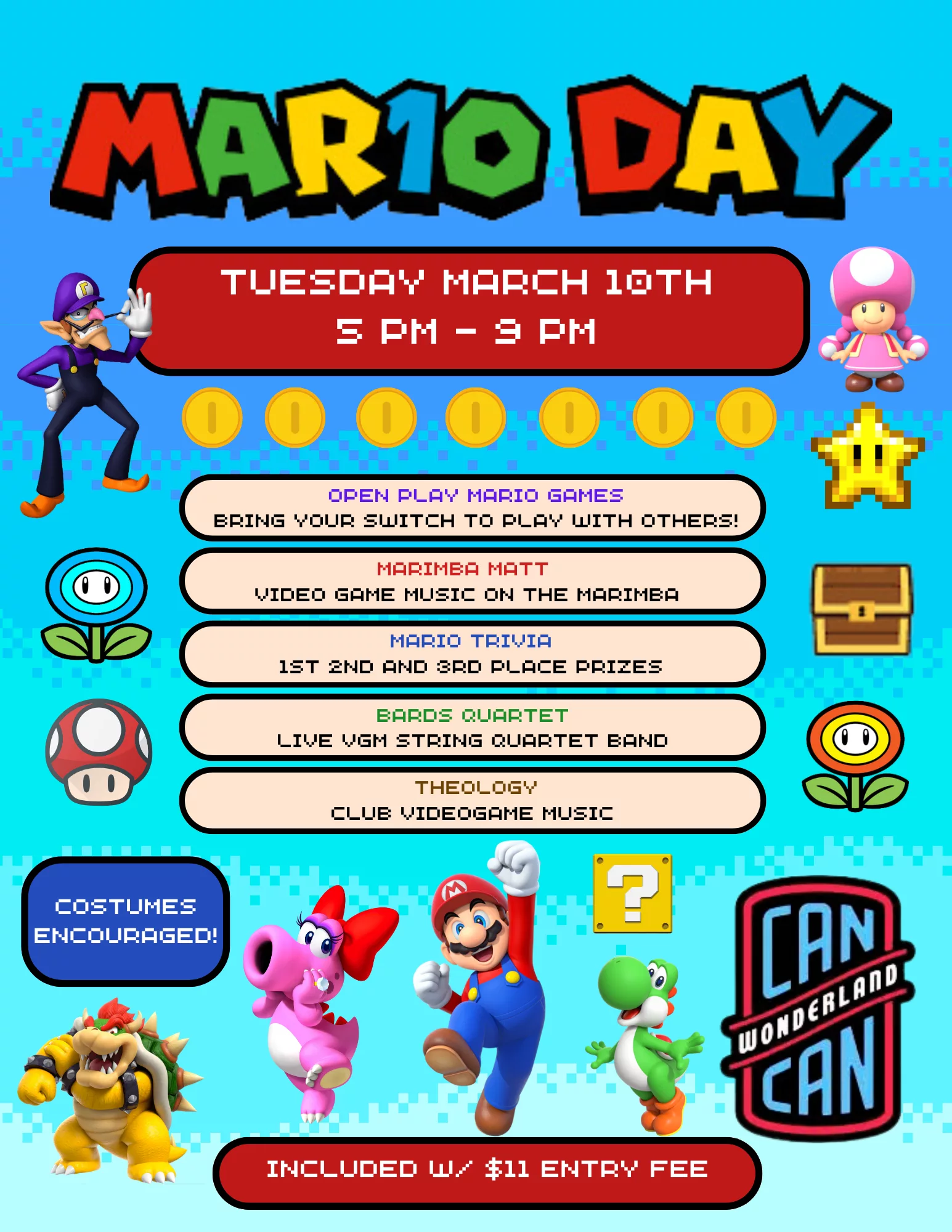 Can Can Super Mario Wonderland