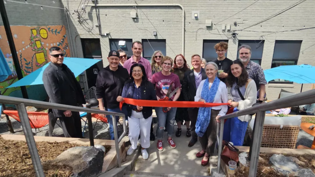 Catzen Coffee unveils their new patio space. Credit: Damian Goebel