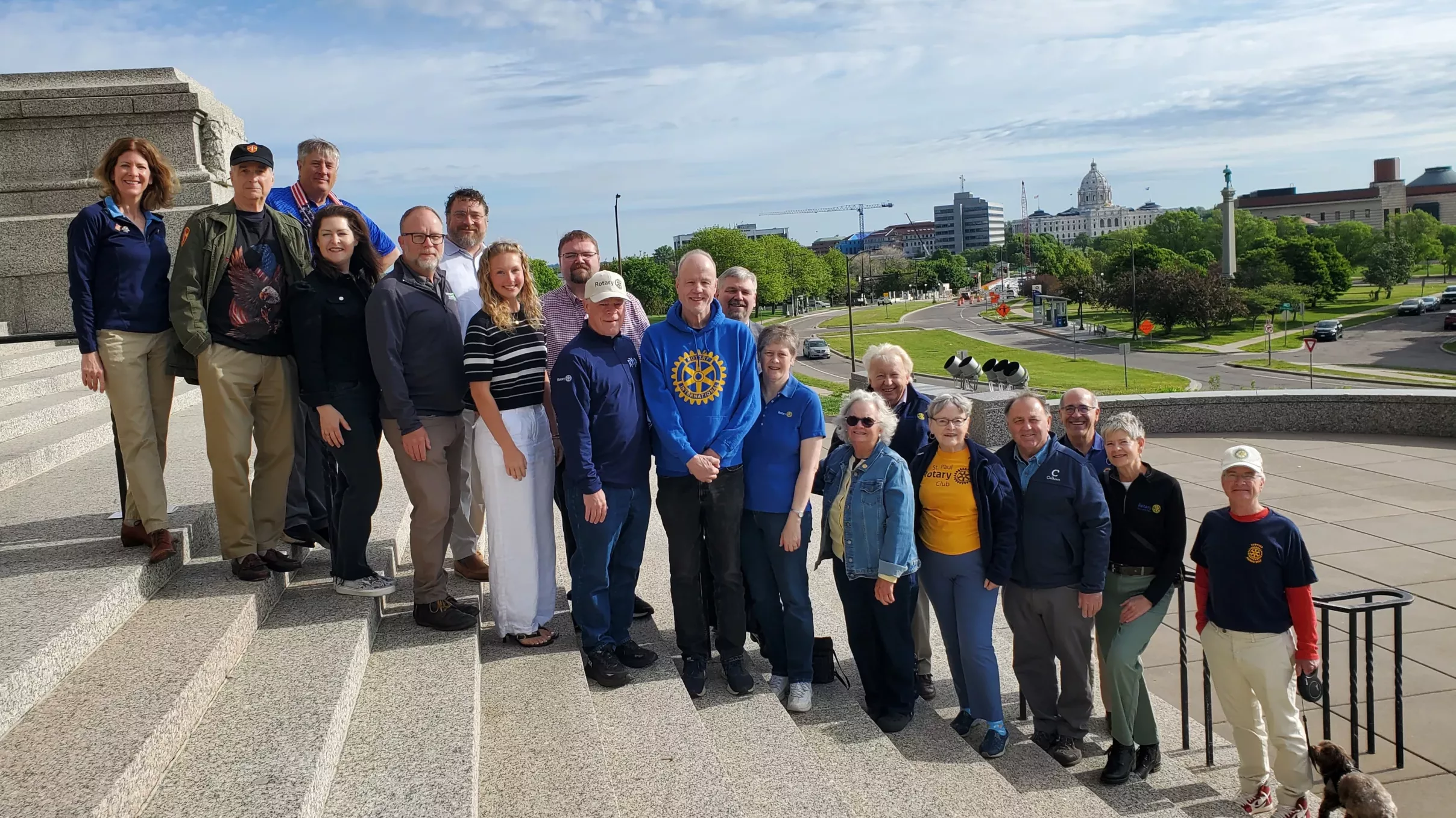 Some of the 110 members of the Rotary Club of Saint Paul hosting the 4th of July Fireworks: Red, White & BOOM! On July 4 at the Cathedral of St. Paul. Credit: St. Paul Rotary