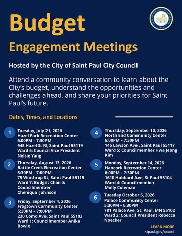 City Council Budget engagement flyer